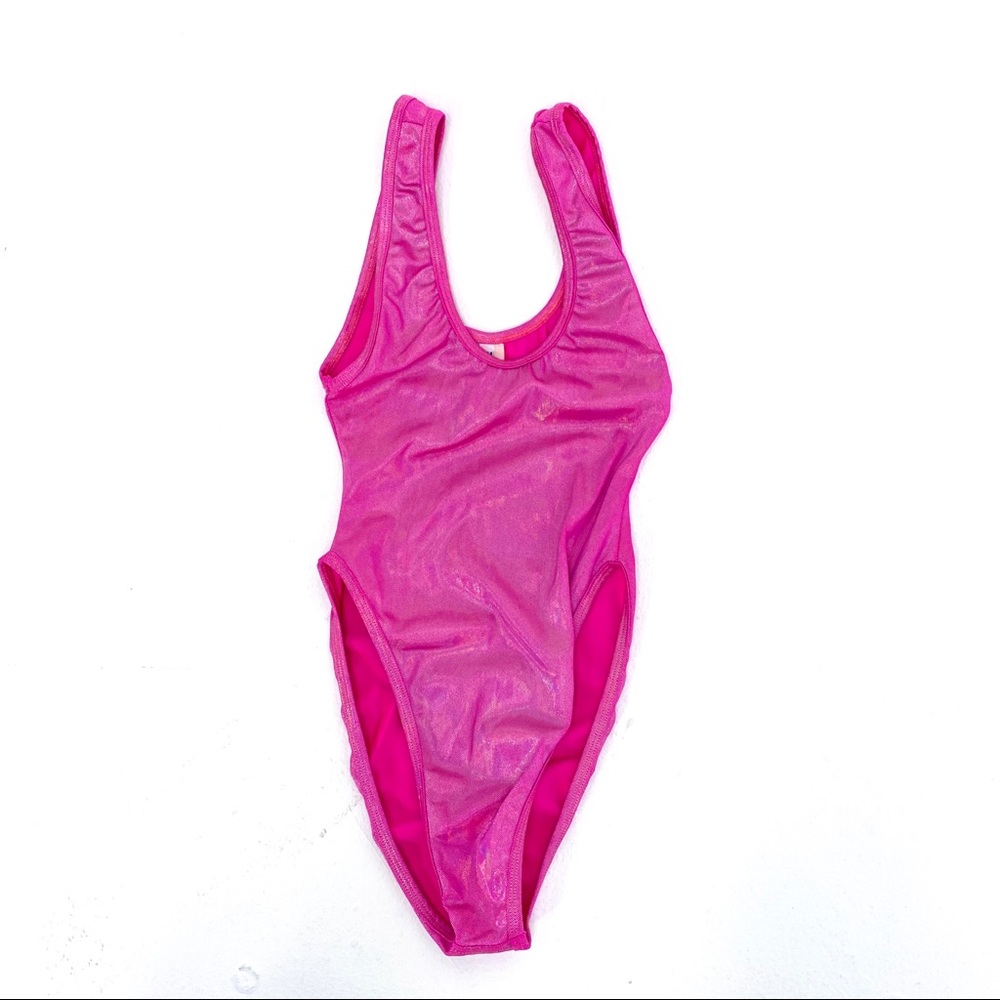 J VALENTINE PINK IRIDESCENT BODYSUIT